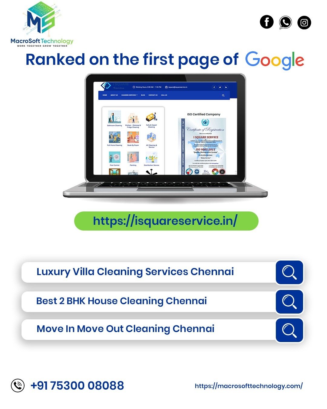 I Square Service Google Page 1 SEO Proof