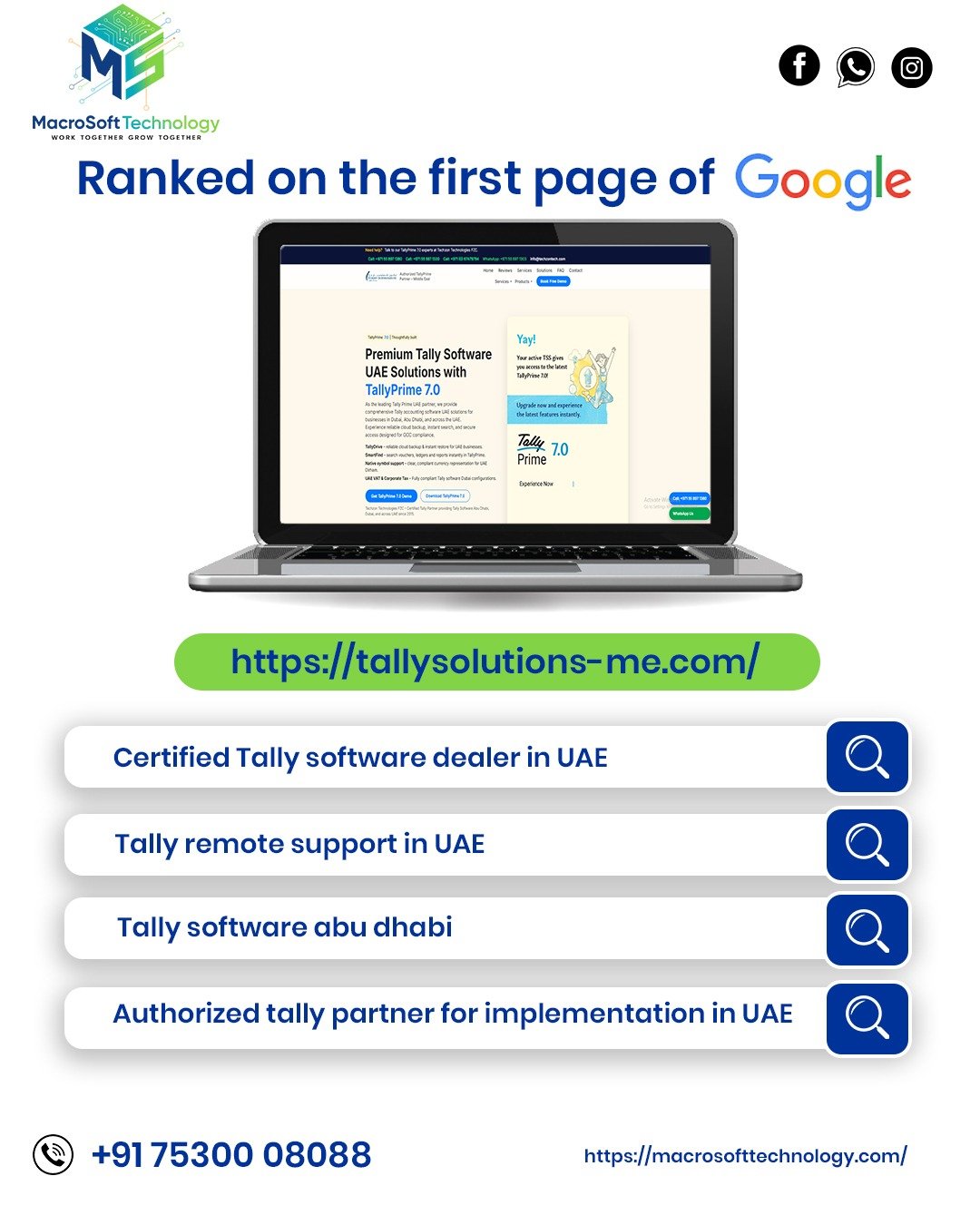 Tally Solutions Middle East Partner Google Page 1 SEO Proof